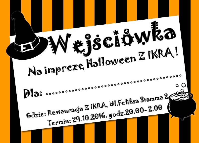 Restauracja Z IKRĄ zaprasza na imprezę Halloween!