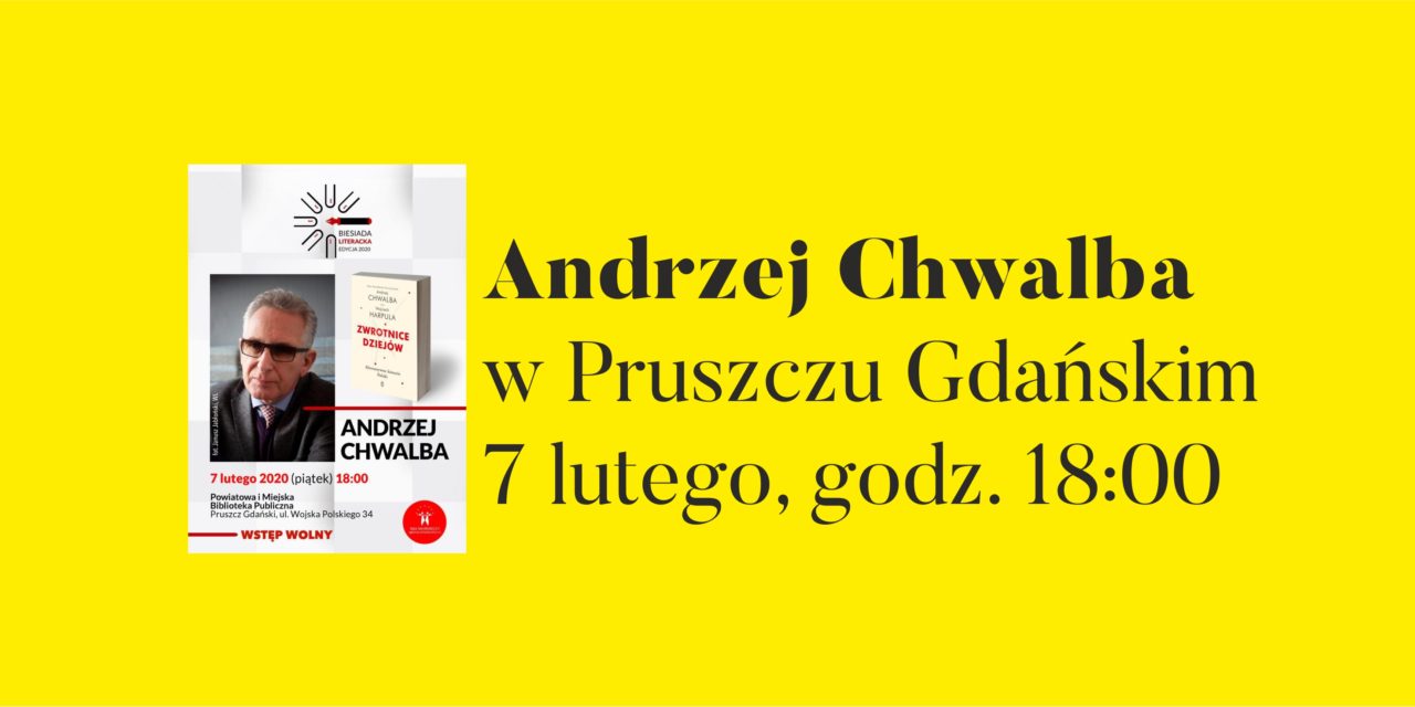 Biesiada literacka z Andrzejem Chwalbą w bibliotece.